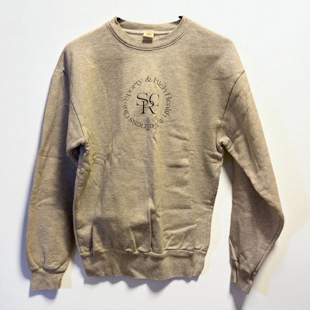 Sporty & Rich Light Tan Crewneck Sweater
